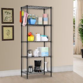 Changeable Assembly Floor Standing Carbon Steel Storage Rack Black