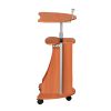 Techni Mobili Sit-to-Stand Rolling Adjustable Height Laptop Cart With Storage, Woodgrain