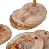 Olive Wood Coaster Set with Holder -7 Pcs