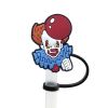 6pcs Reusable Silicone Straw Tip Caps - Scary Clown Design - Perfect for Halloween Decorations and Drinking