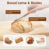 Complete Bread Baking Kit Banneton Proofing Basket Set 9In Round And 10In Oval Basket With Linen Liner Lame Dough Scraper Blender Whisk